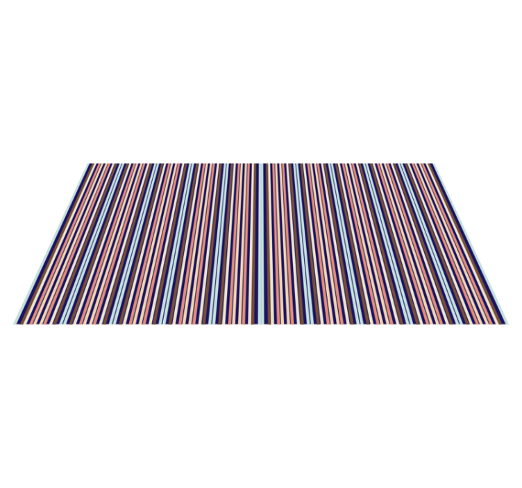 Multicolored pattern striped vinyl rug - TenStickers