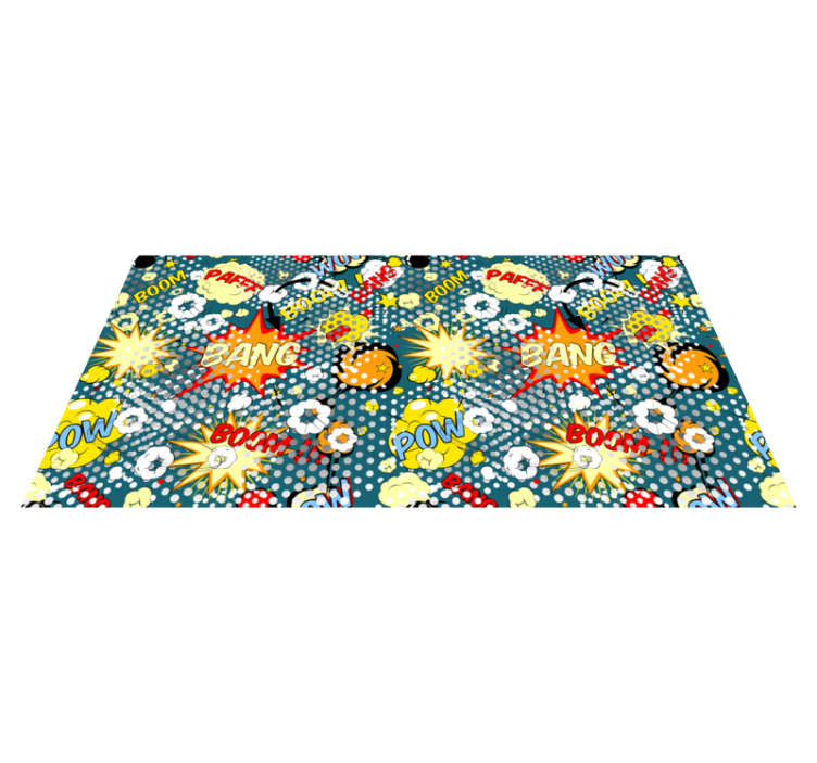 Comic book explosion pattern bedroom rug - TenStickers