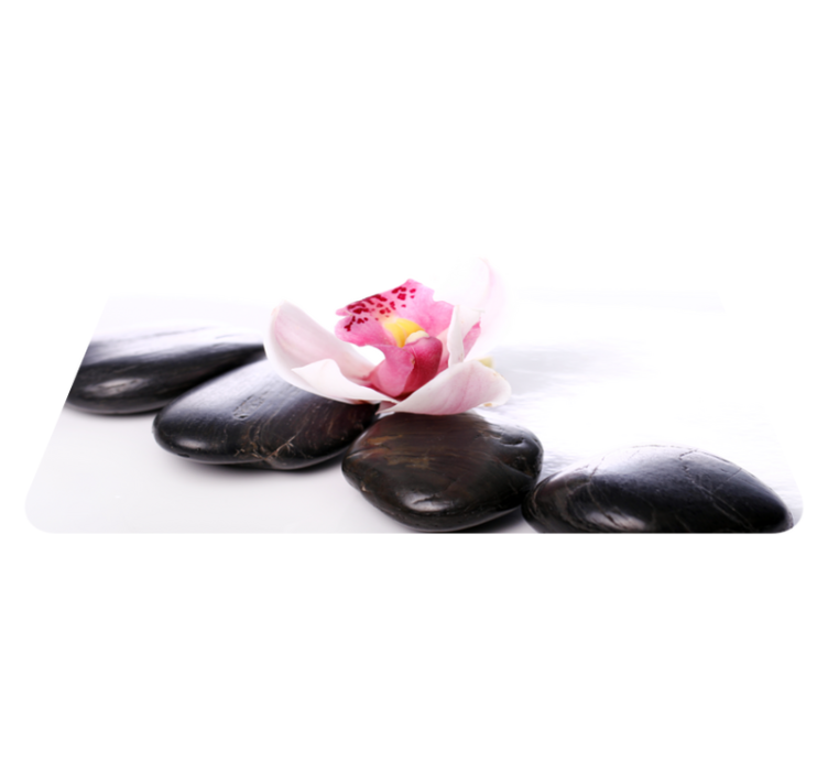 Elegant Floral Serenity nature vinyl rug - TenStickers