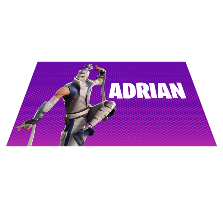 Personalised gaming character teen vinyl rug - TenStickers