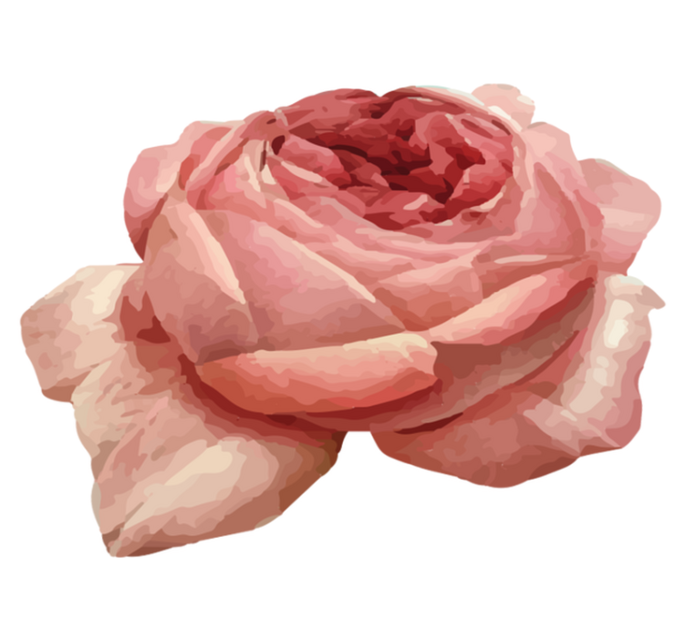 Light pink rose nature vinyl rug - TenStickers
