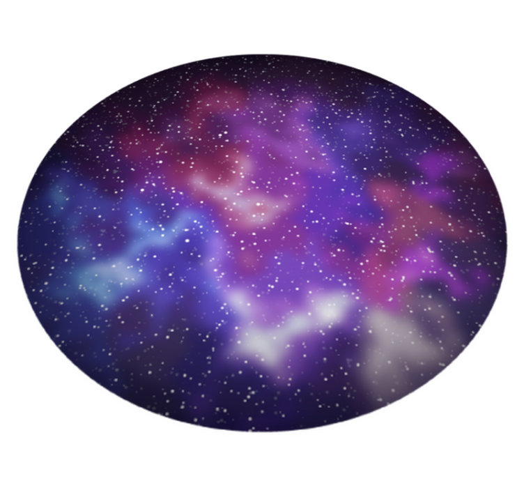Galaxy inspired star vinyl rug - TenStickers