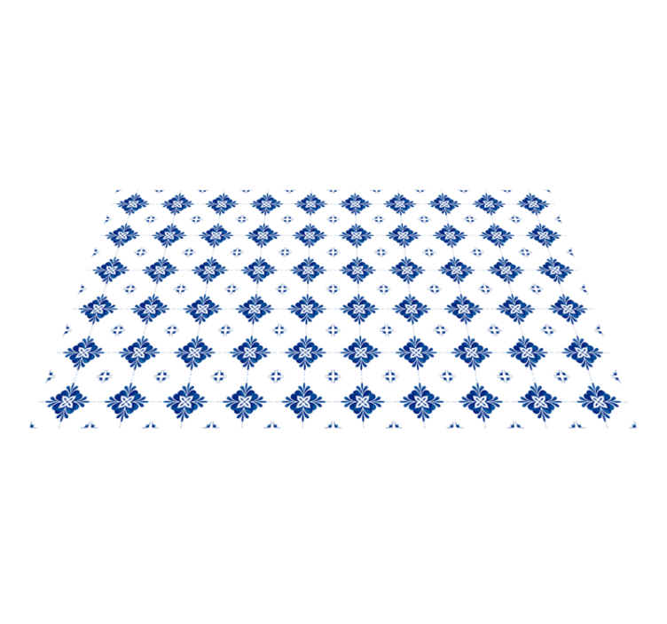 Vintage blue tile kitchen floor tiles - TenStickers