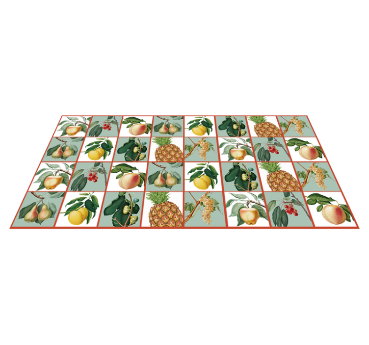 Fruit tiled pattern kitchen vinyl rug - TenStickers