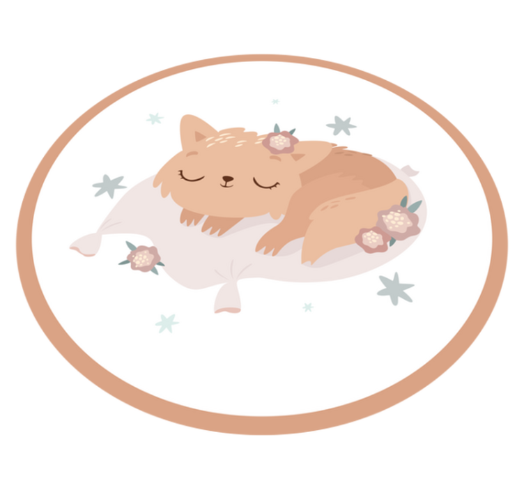 Sleeping Fox kids vinyl rug - TenStickers
