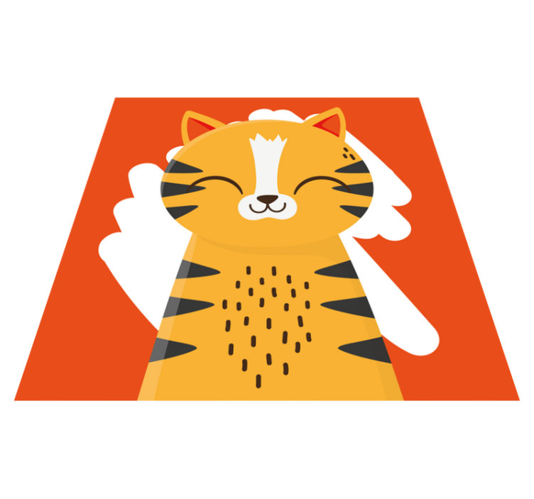 Happy Tiger Design nursery vinyl rug - TenStickers