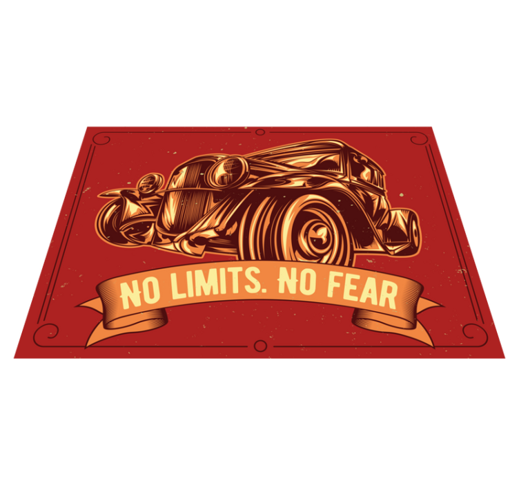 Classic car illustration custom rug - TenStickers