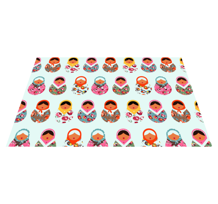 Vibrant Matryoshka Dolls ethnic vinyl rug - TenStickers