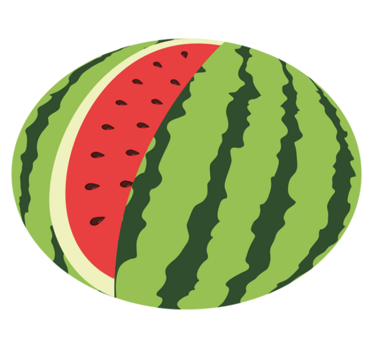 Watermelon slice kitchen vinyl rug - TenStickers