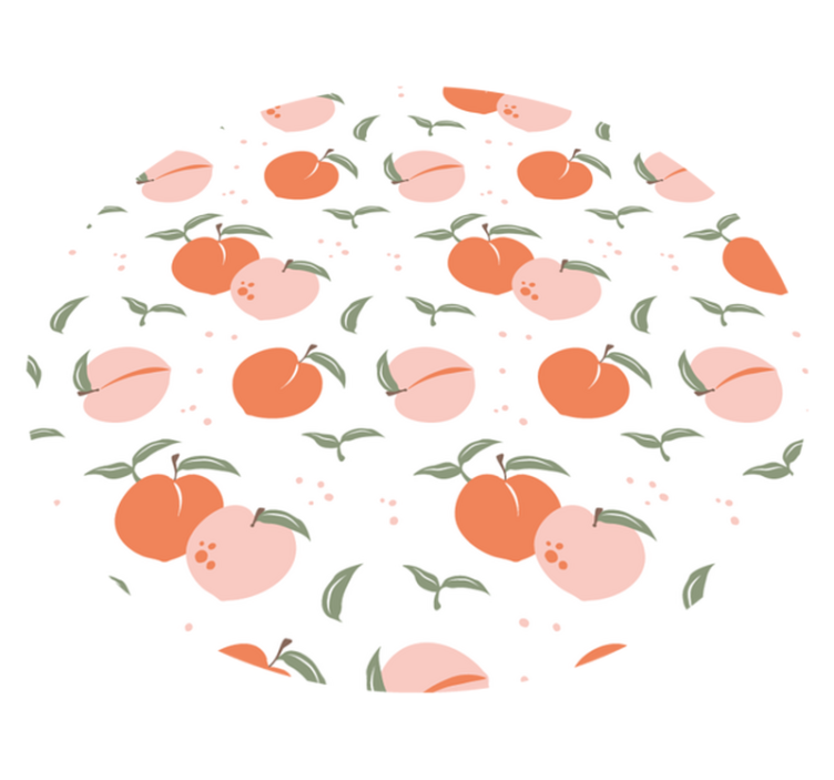 Peach orchard pattern kitchen vinyl rug - TenStickers