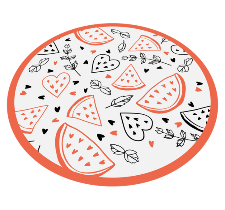 Sweet Heart Patterns kids vinyl rug - TenStickers