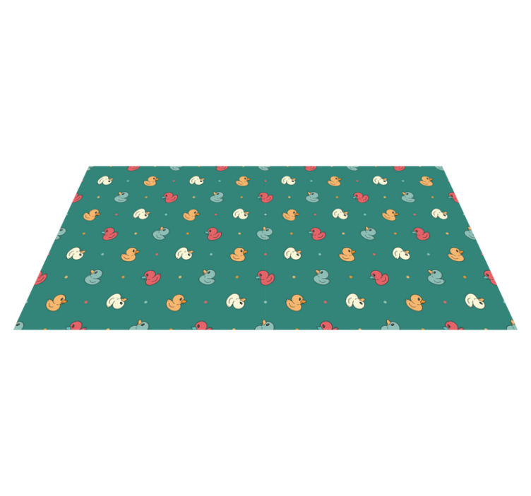 Colorful ducklings pattern kids vinyl rug - TenStickers