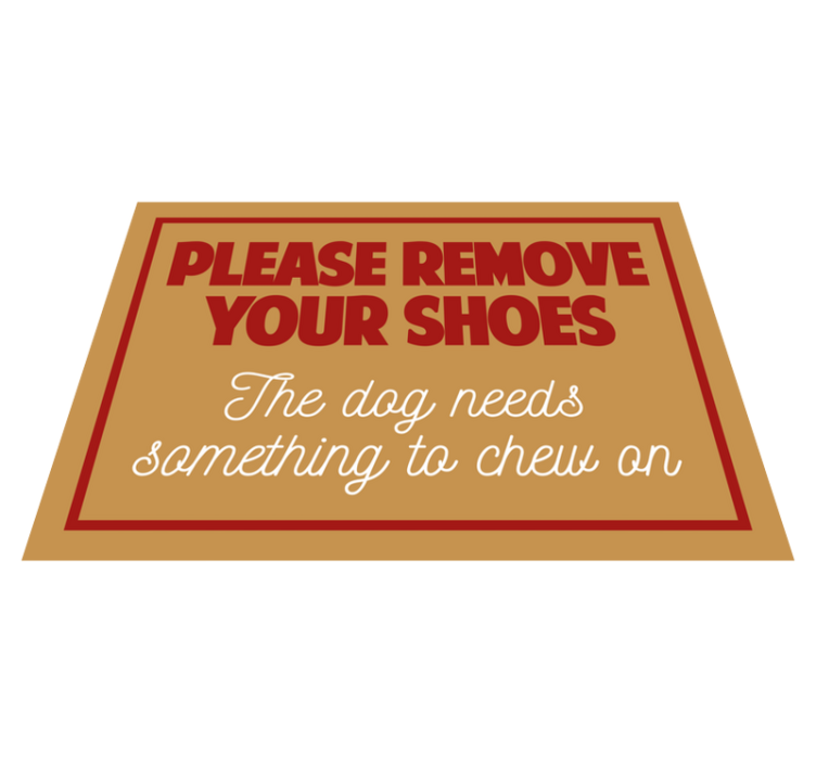 Please remove shoes entrance hall vinyl rug - TenStickers