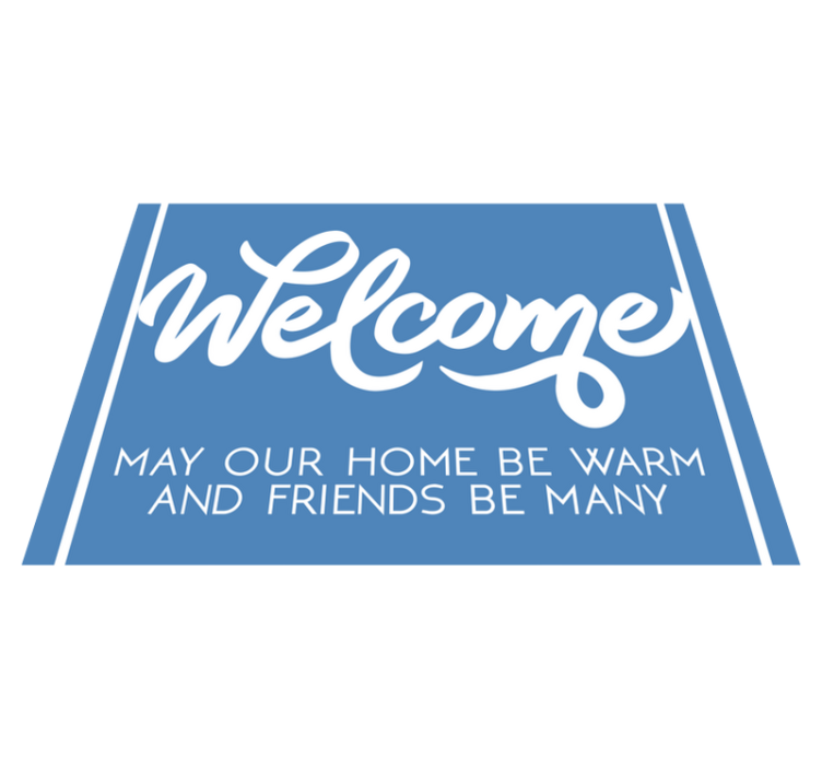 May your home be warm entrance hall vinyl rug - TenStickers