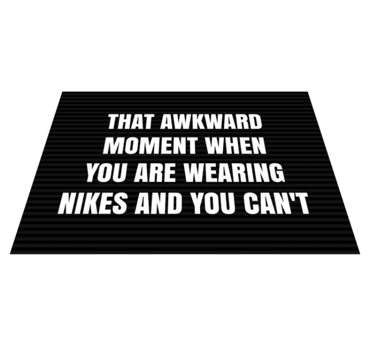 Awkward nike moment custom rug - TenStickers