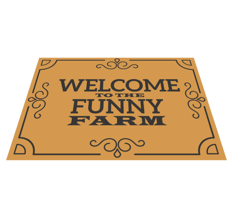 Funny Farm Welcome custom rug - TenStickers