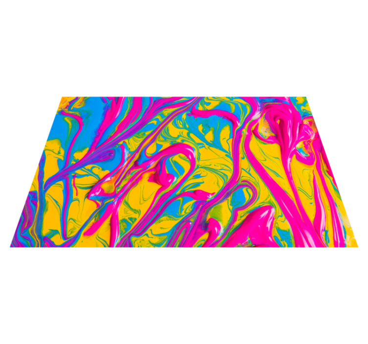 Colorful paint chip effect modern rug - TenStickers