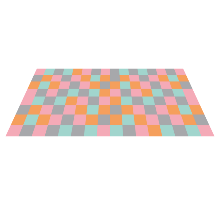 Colorful checkerboard geometric vinyl rug Colorful checkerboard geometric vinyl rug - TenStickers
