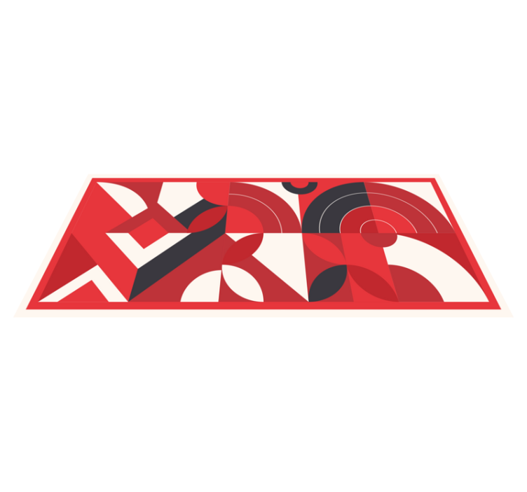 Bold Abstract Shapes geometric vinyl rug - TenStickers