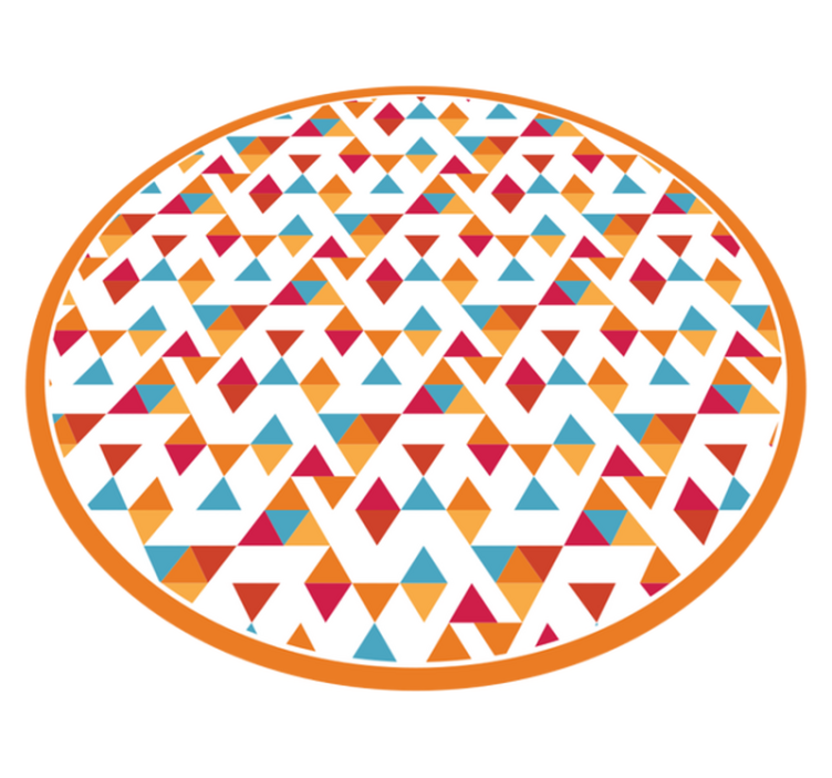 Colorful Triangular Shapes geometric vinyl rug - TenStickers