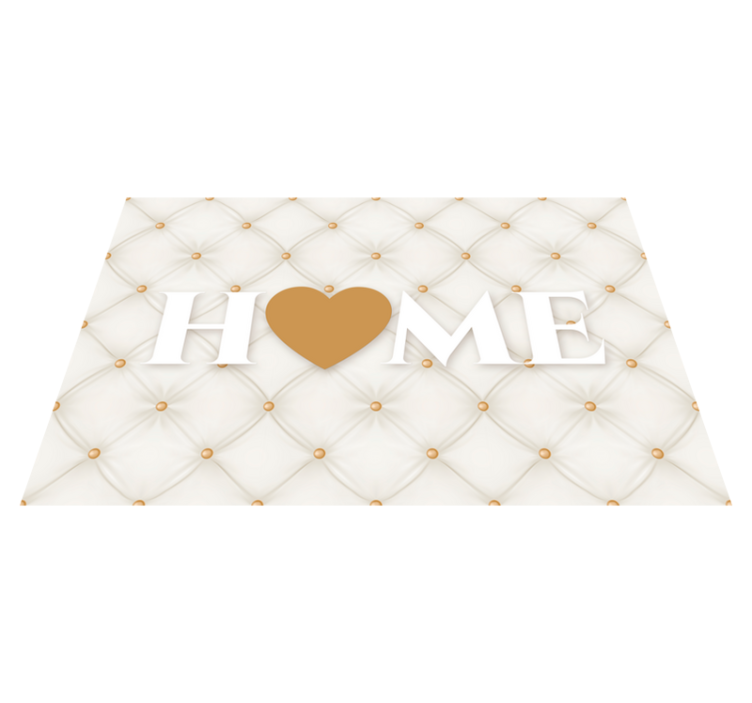 Heartfelt home tufting entrance hall vinyl rug - TenStickers