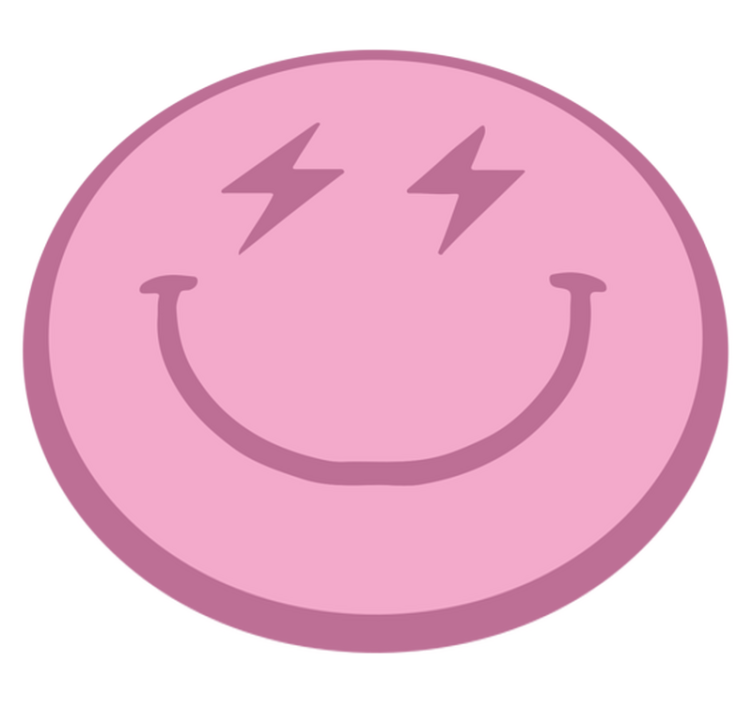 Electrifying smile face teen vinyl rug - TenStickers