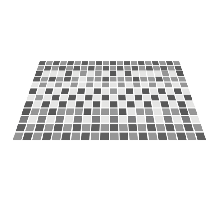 Grey shades bathroom vinyl rug - TenStickers