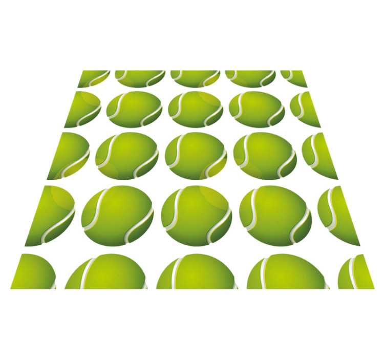 Tennis Ball Motif game vinyl rug - TenStickers