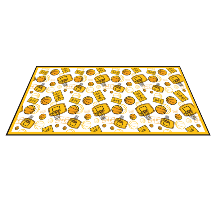 Basketball Fun teen vinyl rug - TenStickers