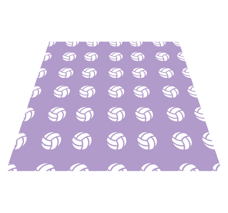 Purple Volleyball Pattern game vinyl rug - TenStickers