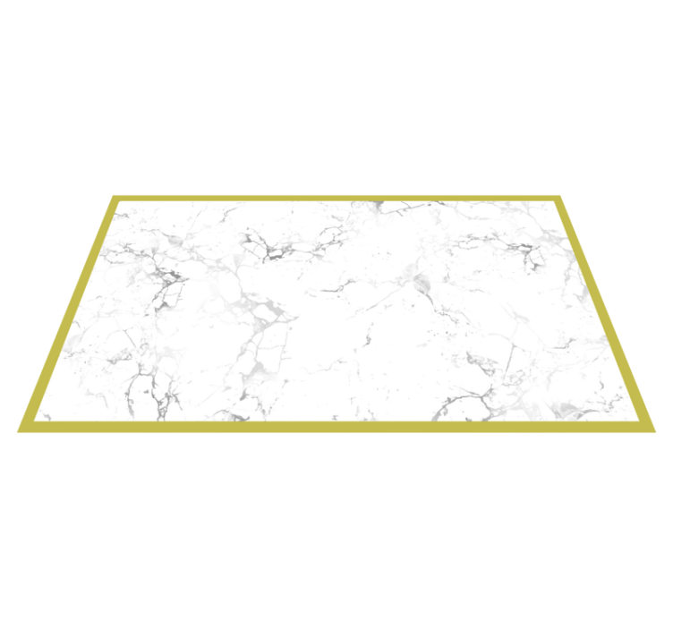 Stylish outlined effect marble vinyl rug - TenStickers
