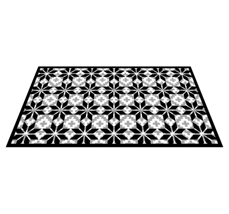 Squares and triangles pattern tile carpet - TenStickers