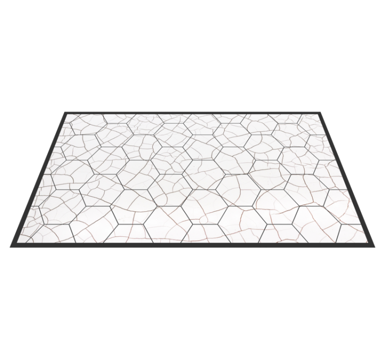 Light grey porcelain hexagons tile carpet - TenStickers