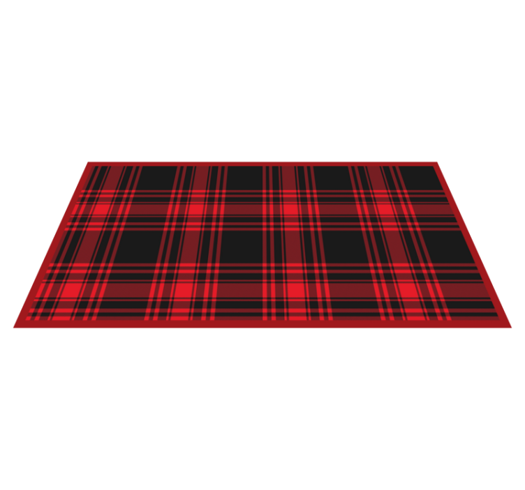 Plaid Patterned Comfort striped vinyl rug - TenStickers