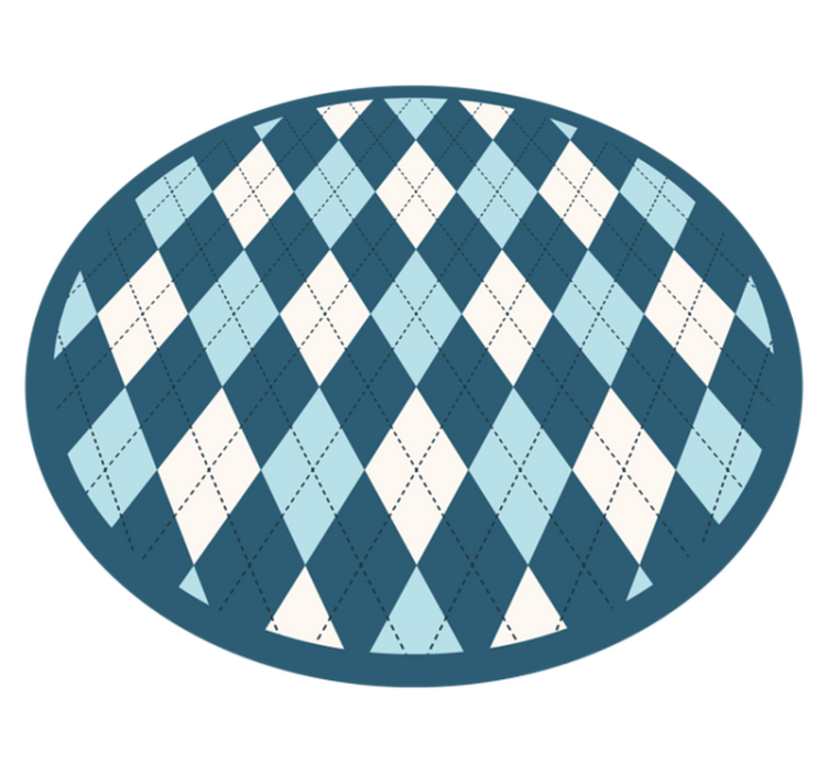 Diamond Pattern Elegance geometric vinyl rug - TenStickers