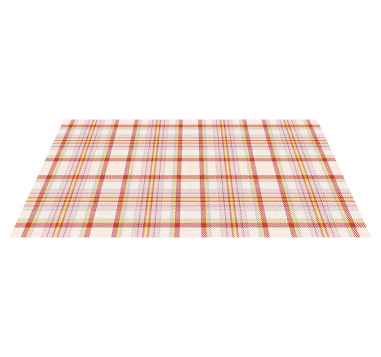Plaid Pattern Play striped vinyl rug - TenStickers