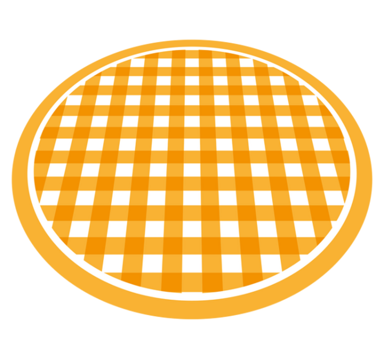 Textured vinyl rug with cozy checkered design - TenStickers
