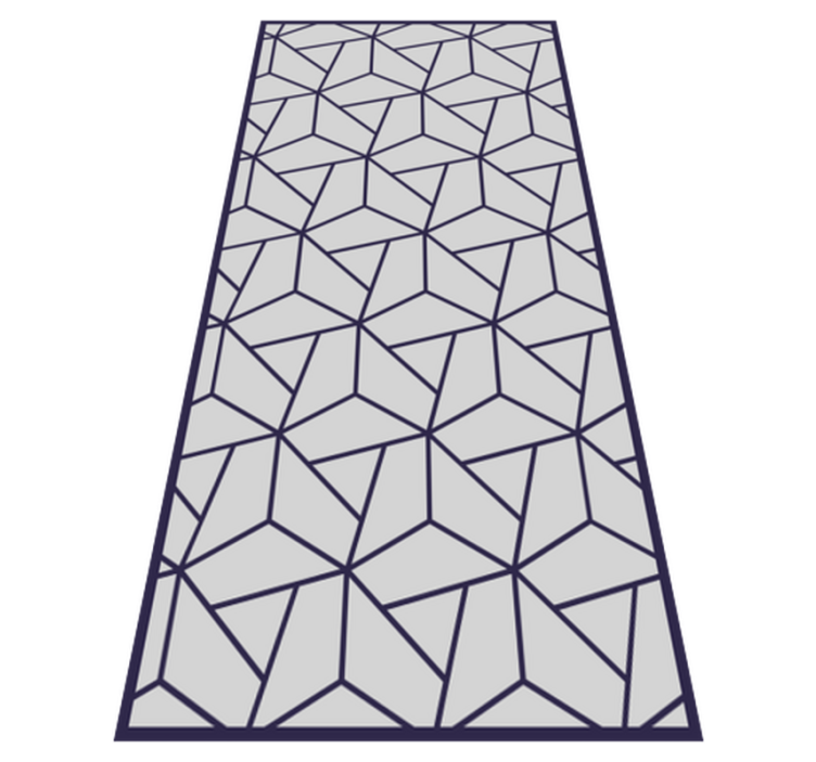 Light grey geometric nordic vinyl rug - TenStickers