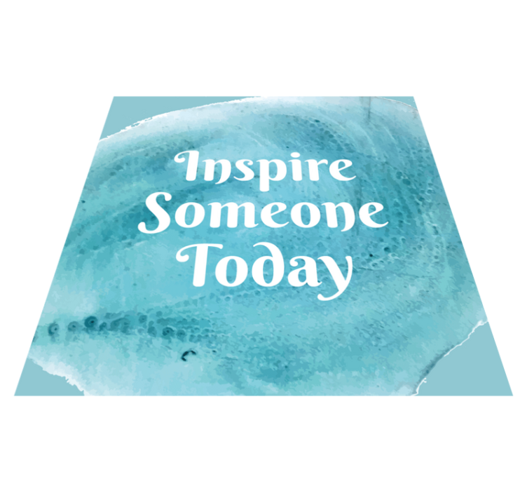 Custom rug inspirational quote splash - TenStickers