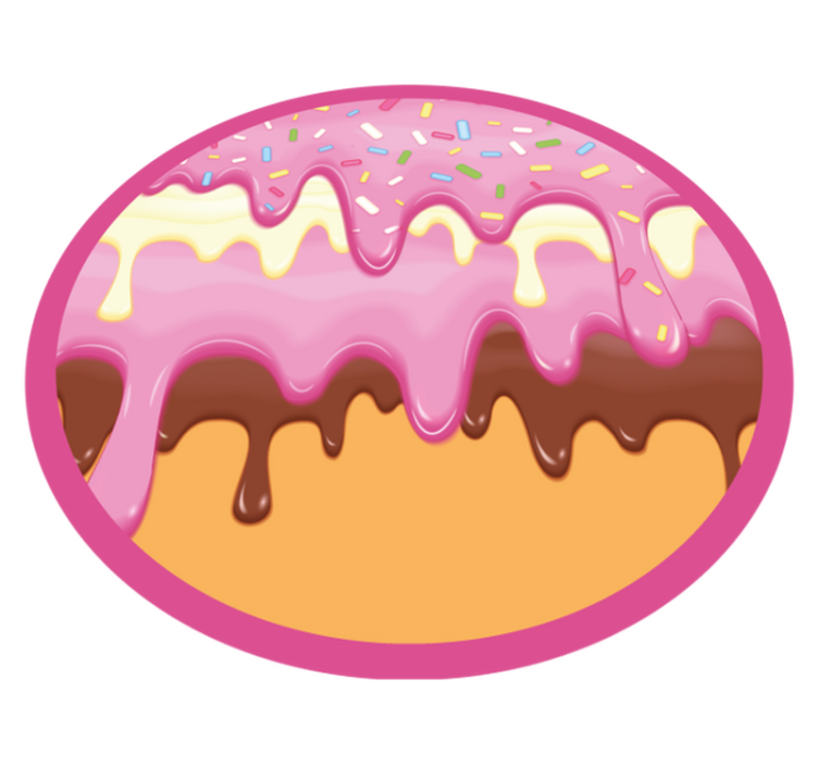 Sweet treat delight circular vinyl rug - TenStickers
