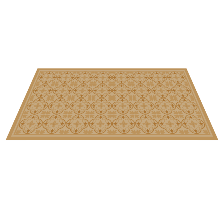Geometric tile motif living room vinyl rug - TenStickers