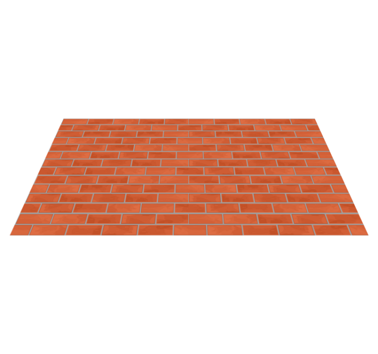 Red brick pattern stone effect vinyl rug - TenStickers