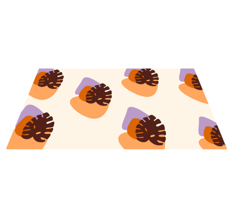 Colorful Leaf Shapes nature vinyl rug - TenStickers