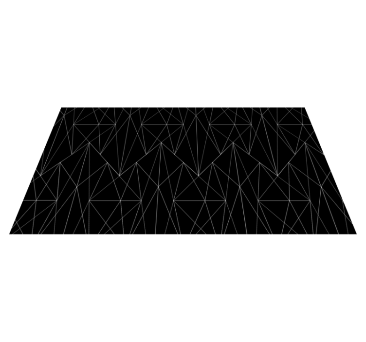Irregular black and white design minimal rug - TenStickers