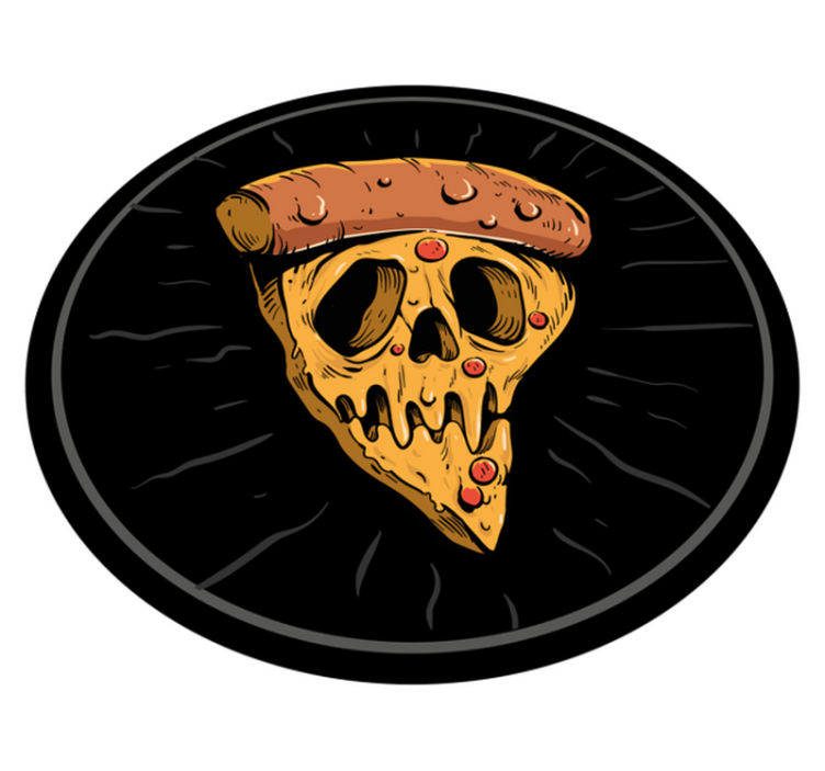 Skull Pizza Slices teen vinyl rug - TenStickers