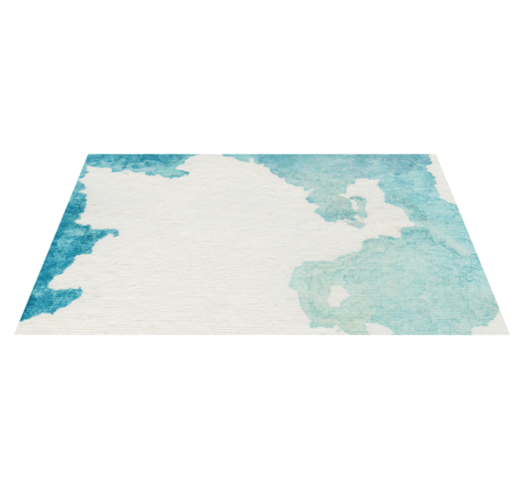 Gentle aqua effect bathroom vinyl rug - TenStickers