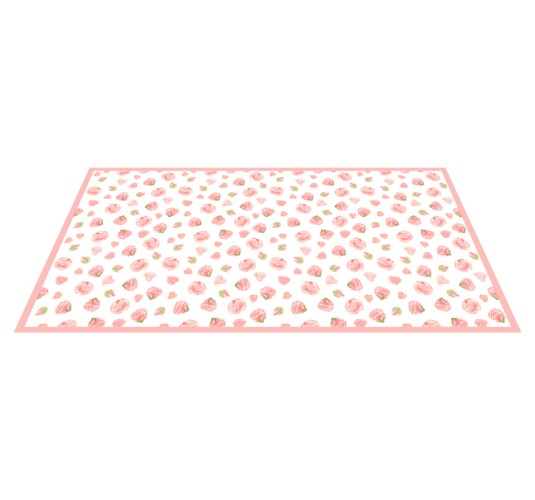 Roses stylish pattern floral vinyl rug - TenStickers