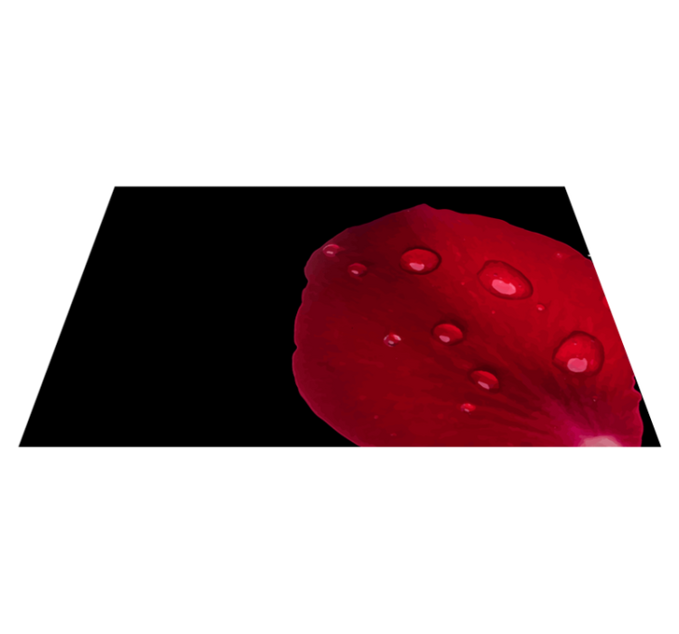 Red Petal Glamour living room vinyl rug - TenStickers