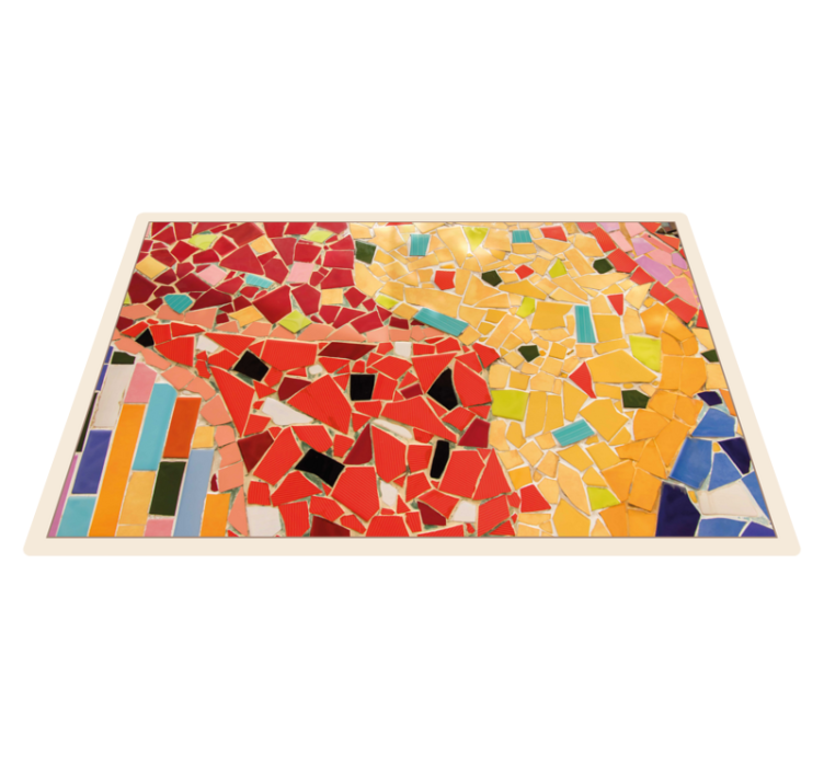 Detail colored ceramic mosaic tile carpet - TenStickers