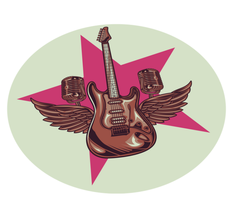 Rock star tribute teen vinyl rug - TenStickers